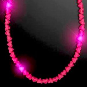 Pink LED Heart Necklace